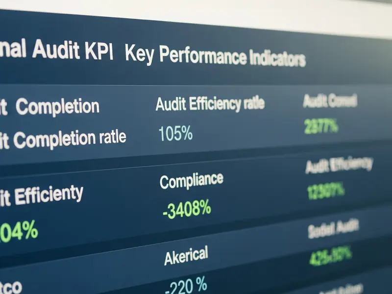 Internal audit key performance indicator dashboard